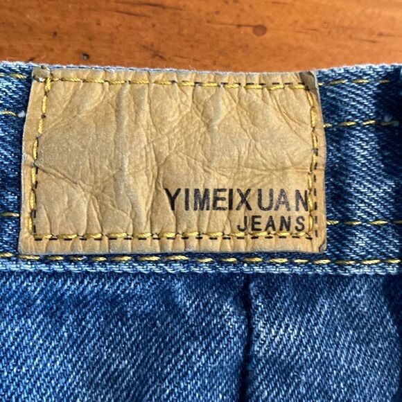 Denim Button Front Embroidered Jean Skirt Size S - Picture 6 of 8